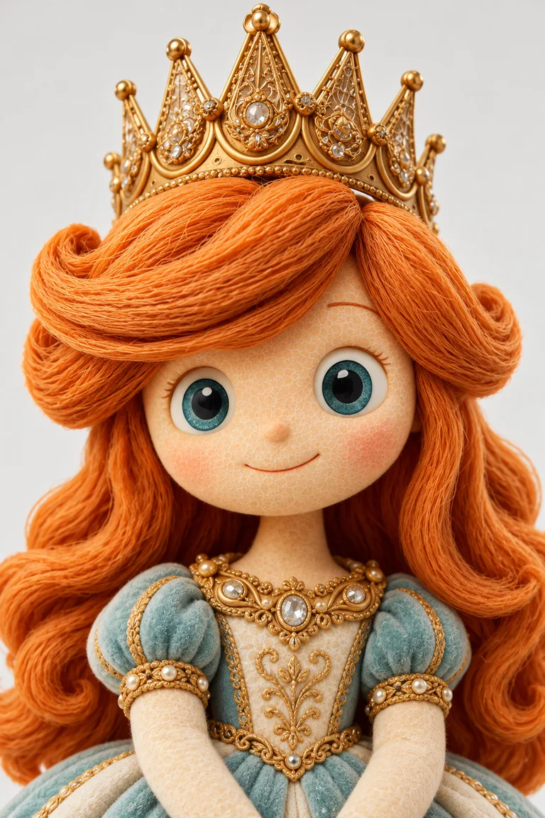 Close-up portrait of Penelope the Perfect Princess, from Gelli Belle's magical toy chest